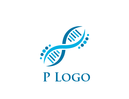 abstract DNA strand medical logo