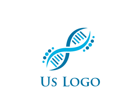 abstract DNA strand medical logo