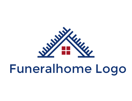 house roof from scale construction logo