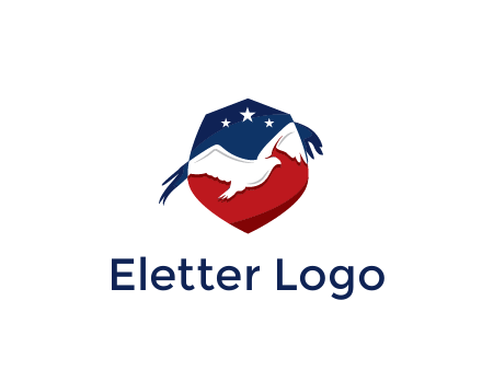 American flag badge with eagle legal logo