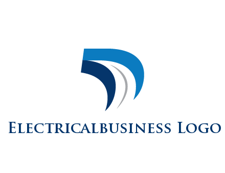 abstract letter D logistics logo