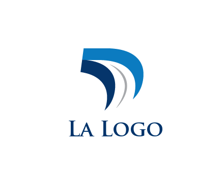 abstract letter D logistics logo