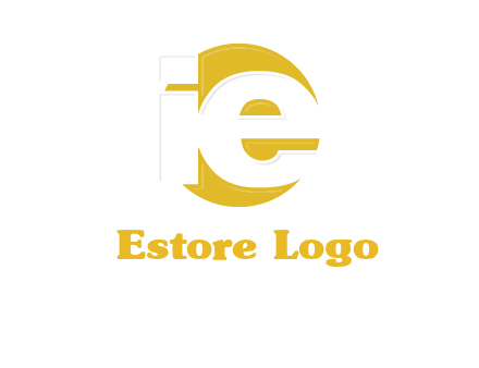 letter i and e inside the circle logo