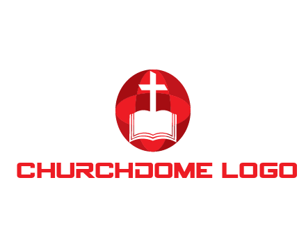 cross and book religious logo