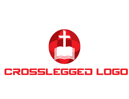 cross and book religious logo