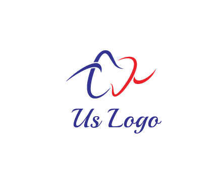 line art teeth dental logo