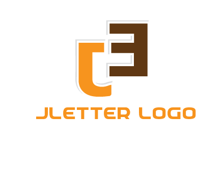 letter JE blocky shapes