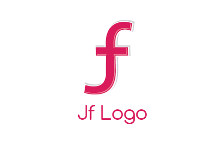 curved line forming letter JF together
