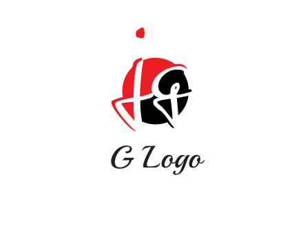 letter j and g inside the circle logo