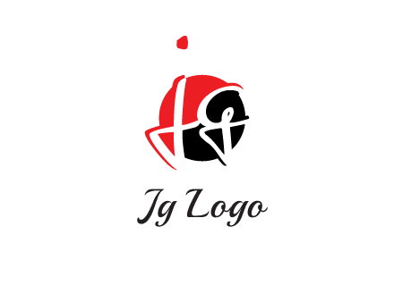 letter j and g inside the circle logo