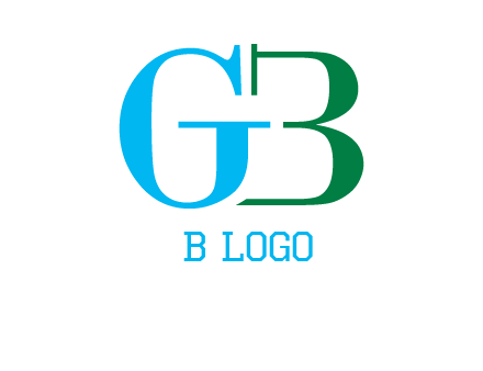 letter G with letter B forming number 3