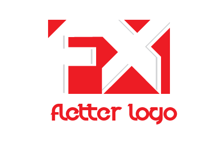 letter f and x inside the rectangle logo