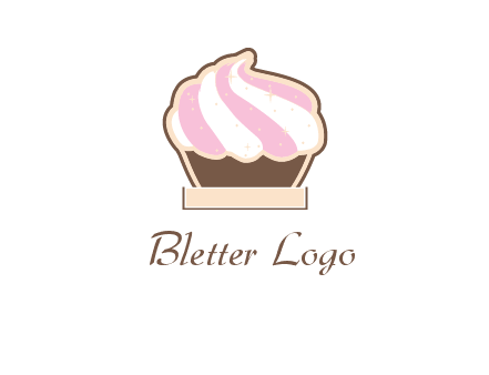 two color cream top cupcake logo