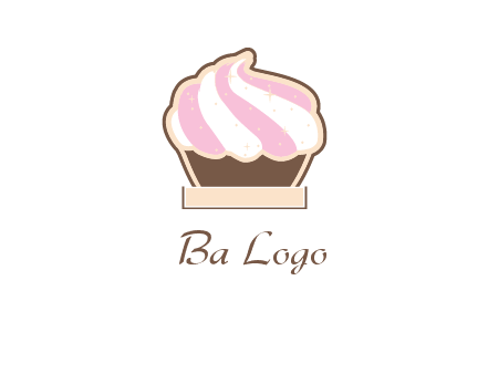 two color cream top cupcake logo