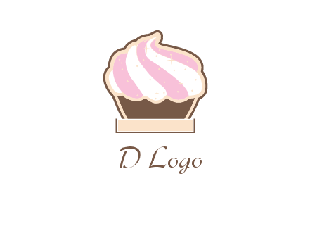 two color cream top cupcake logo