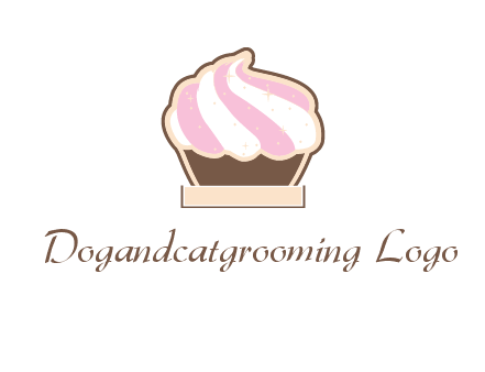 two color cream top cupcake logo