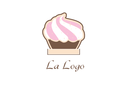 two color cream top cupcake logo