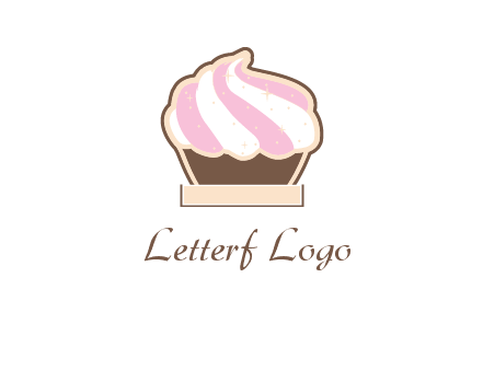 two color cream top cupcake logo