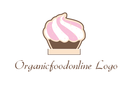 two color cream top cupcake logo