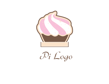 two color cream top cupcake logo