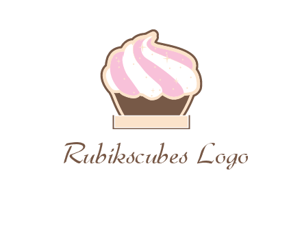 two color cream top cupcake logo