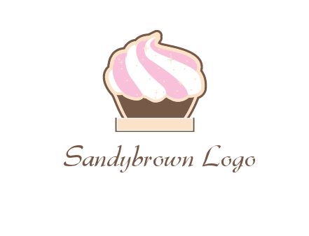 two color cream top cupcake logo