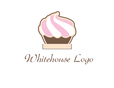 two color cream top cupcake logo