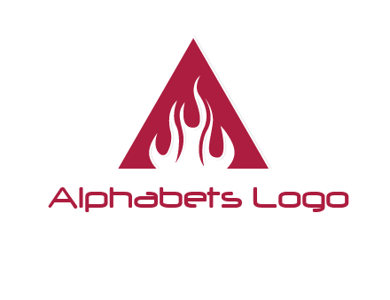 fire inside letter a logo