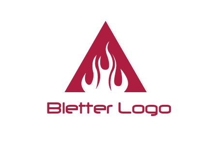 fire inside letter a logo