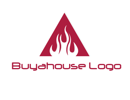 fire inside letter a logo