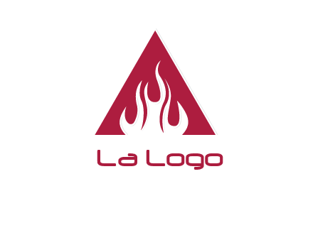 fire inside letter a logo