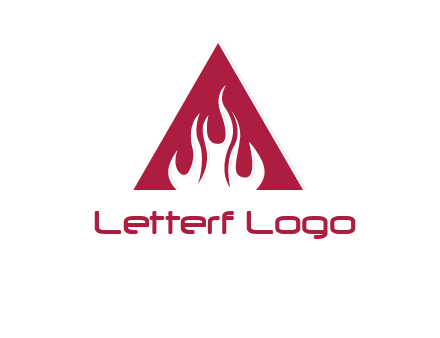 fire inside letter a logo