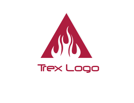 fire inside letter a logo