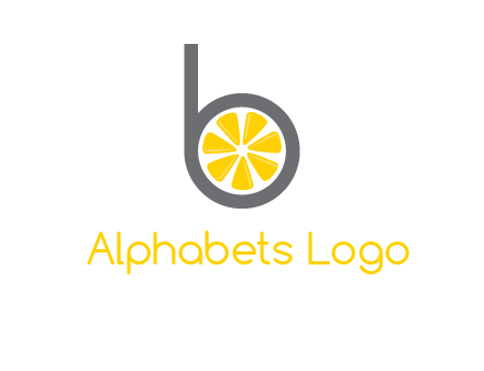 lemon inside letter b logo