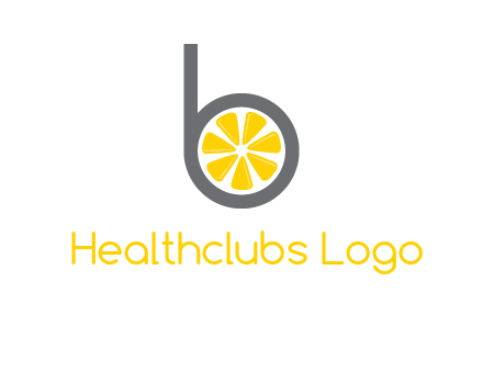 lemon inside letter b logo