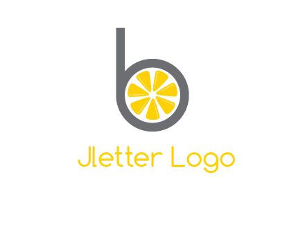 lemon inside letter b logo