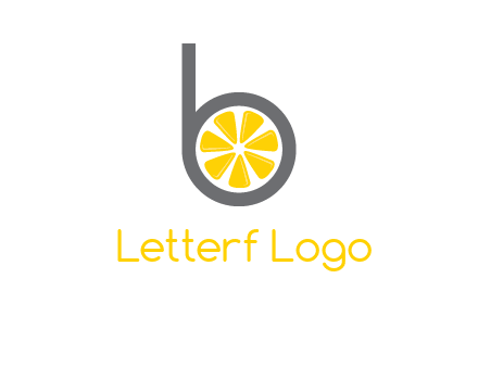 lemon inside letter b logo