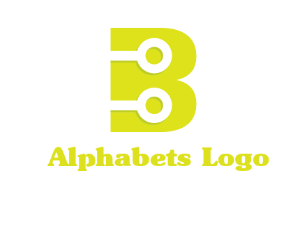 technology wires in letter b logo