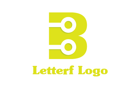 technology wires in letter b logo