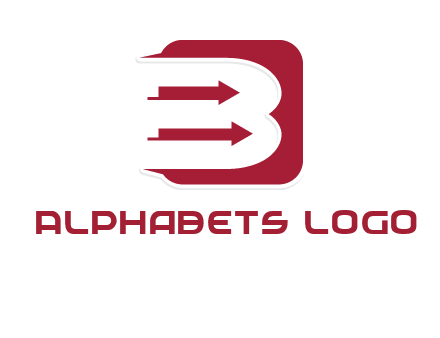 letter b placed in front of rounded square with arrows logo