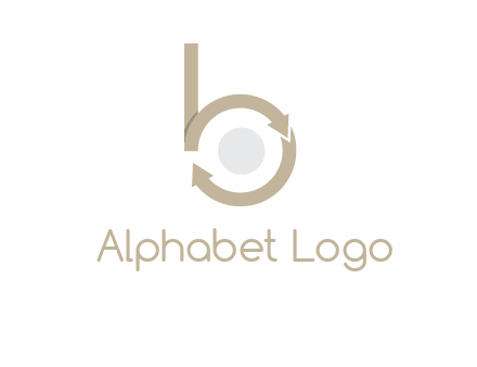 arrows forming letter b logo