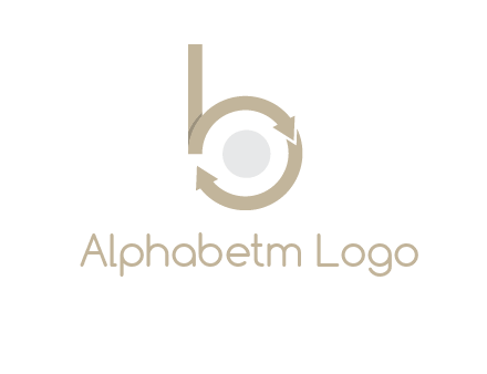 arrows forming letter b logo