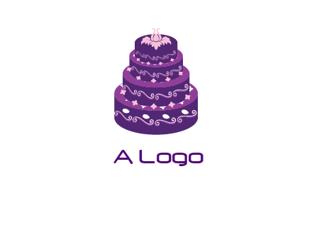 tiered layer wedding cake logo