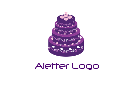 tiered layer wedding cake logo