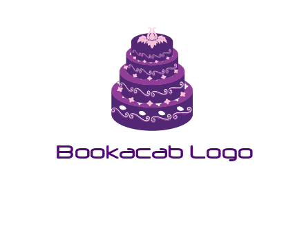 tiered layer wedding cake logo