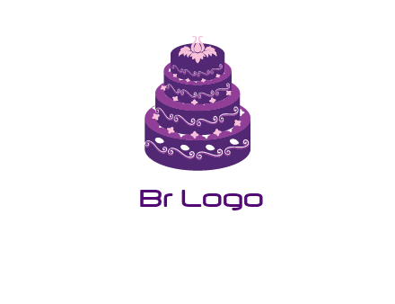 tiered layer wedding cake logo