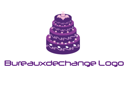 tiered layer wedding cake logo