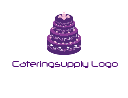 tiered layer wedding cake logo