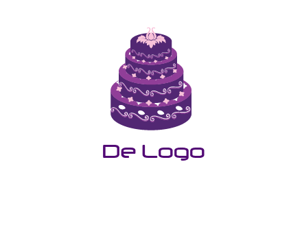 tiered layer wedding cake logo