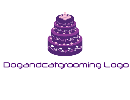 tiered layer wedding cake logo